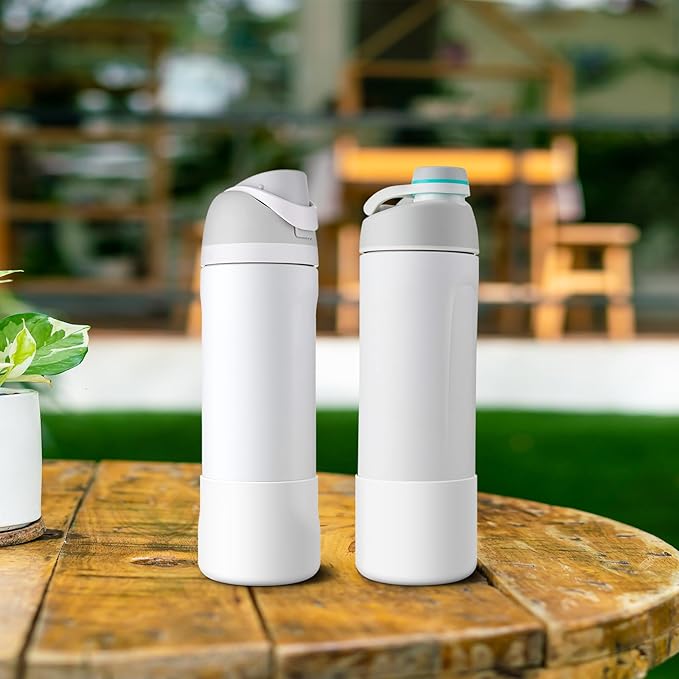2PCS Silicone Water Bottle Boot for Owala 24oz 32oz 40oz, Anti-Slip Protective Sleeve Bottom Bumper Protector for FreeSip, Twist, and Flip Stainless Steel Water Bottles