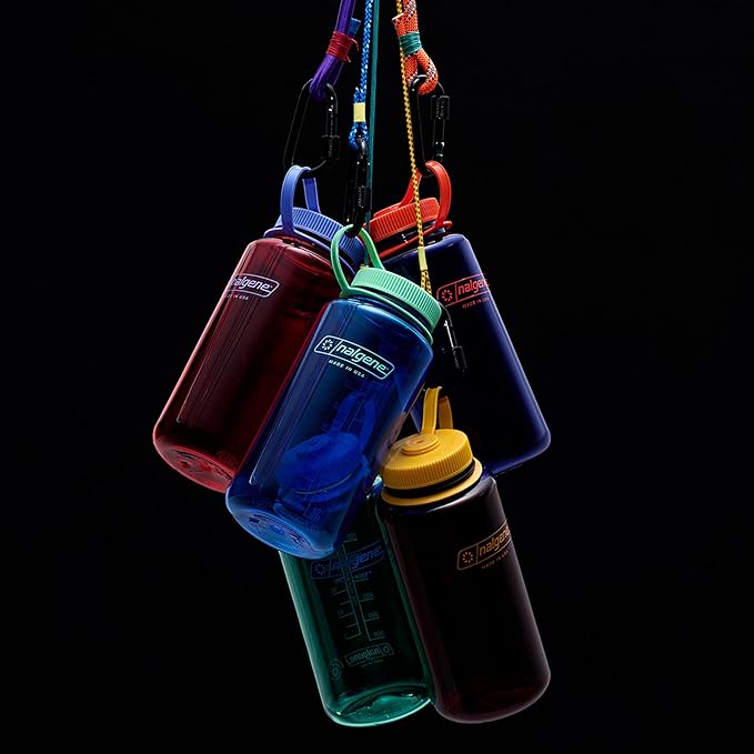 Nalgene Water Bottle - Lightweight Sustain Tritan BPA-Free Shatterproof Bottle for Backpacking, Hiking, Gym, 16 OZ, Wide Mouth, Cornflower Blue