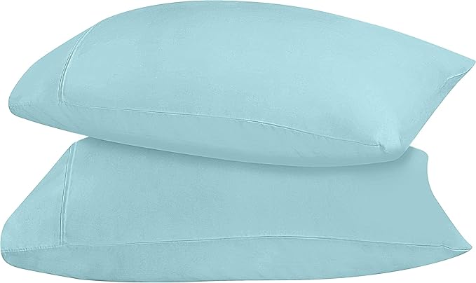 Utopia Bedding Queen Pillow Cases - 2 Pack - Envelope Closure - Soft Brushed Microfiber Fabric - Shrinkage and Fade Resistant Pillow Covers 20 X 30 Inches (Queen, Spa Blue)