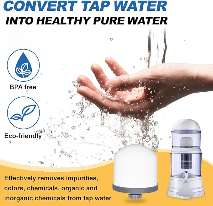 Ceramic Dome Water Filter Replacement 0.2 to 0.5 micron for Countertop Water Filter System 2PACK