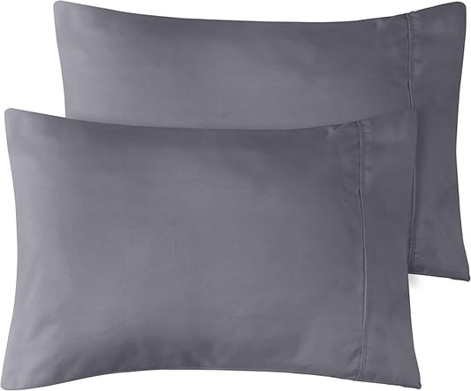 Utopia Bedding Toddler Pillow Cases - 2 Pack - Envelope Closure - Soft Brushed Microfiber Fabric - Shrinkage and Fade Resistant Pillow Covers 14 X 20 Inches (Toddler, Grey)