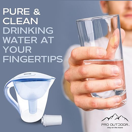 Purified Clean Crystal-Clear Water Filter Pitcher: Experience Enhanced Extraordinary Refreshing Hydration, Enjoying Convenience, Efficient and Quality You Deserve (Blue - 3.8 LTS)