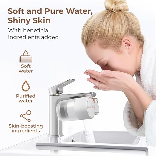 Waterdrop Soft Water Skincare Filter 2.0, Sink Filter Water Faucet for Skin, Faucet Water Filter, 0.01 Micron, Reduce Chlorine & Scale Control，BFT1(1 Filter Included)