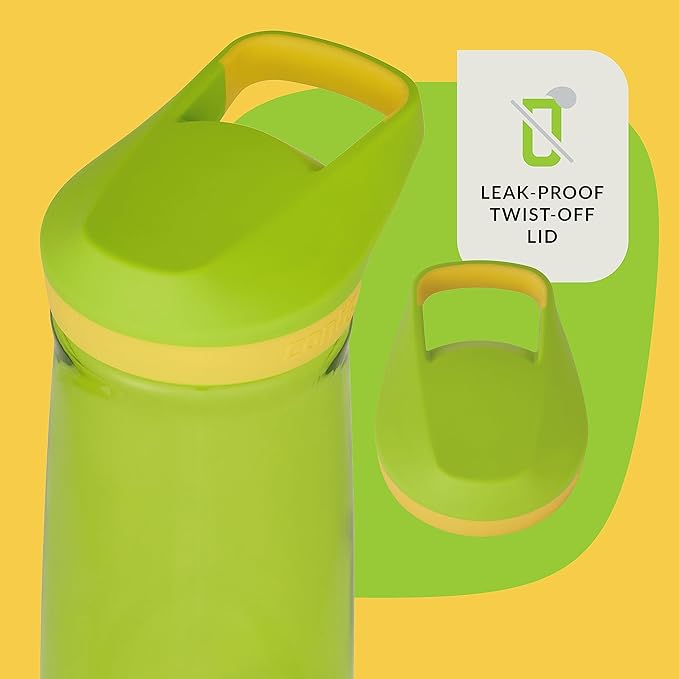 Contigo Kids’ Micah Water Bottle with Leak-Proof Lid, 20oz, Lime/Pineapple