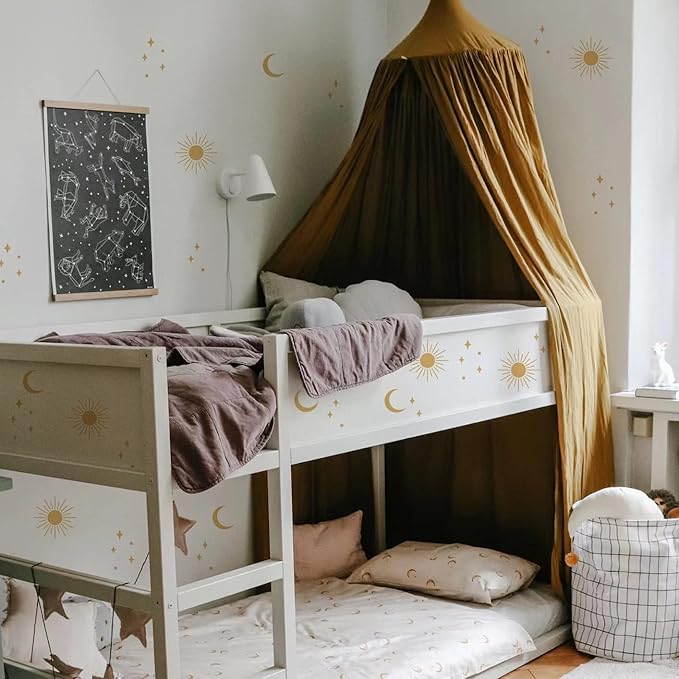 Wall Decals for Girls Bedroom Polka dot Wall Decals Vinyl Stickers Boho Girls Bedroom Floral Stickers Removable Wall Stickers Nursery Wall Decal