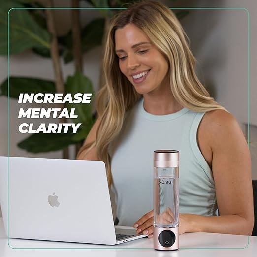 Hydrogen Water Bottle - Pink. Food Grade Body Tumbler; SPE/PEM Technology, Generates Real 3000ppb Pure Hydrogen Rich Concentration. Premium Membrane, Purification Vent.