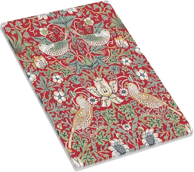 William Morris Strawberry Thief Botanical Red Green 1 Gang Light Switch Covers No Device Wall Plate Decorative Blank Switchplate Electrical Faceplate for Country Bathroom Bedroom Decor