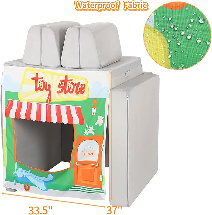 Play Panels for Kids Foam Play Couch, Toy Store