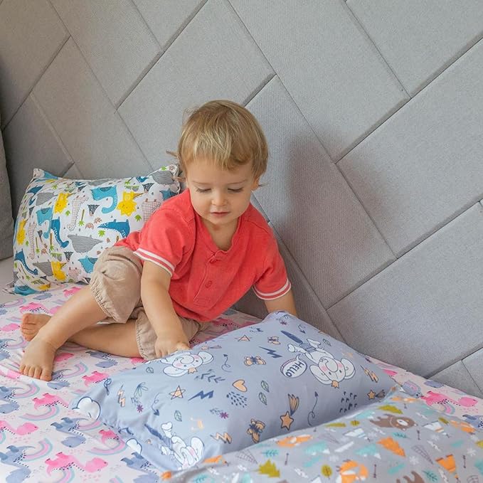 ALVABABY Toddler Pillowcases Fit 13x 18,14x 19 Kids Pillow Cotton Baby Pillow Cover Envelope Pillow Cover for Boys Girls 2 Pieces of Pillowcase Sets