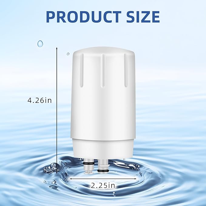 Replacement for Brita Faucet Filter, Faucet Water Filter Fits for All Brita Sink Faucet Filtration System, White, 2-Pack