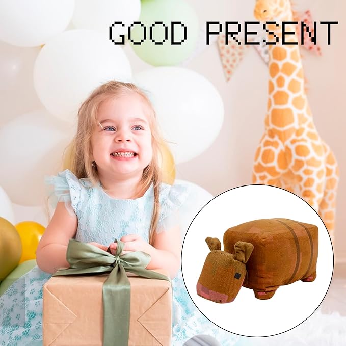 Plush Armadillo Plush Stuffed Toy Soft Throw Pillow Decorations for Video Game Fans, Kids Birthday Party Favor Preferred Gift for Holidays