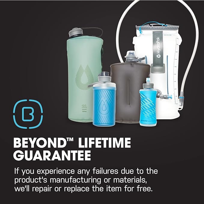 HydraPak UltraFlask (500ml/600ml) - Collapsible Soft Flask Water Bottle for Hydration Vests and Running Packs with Easy Open Cap