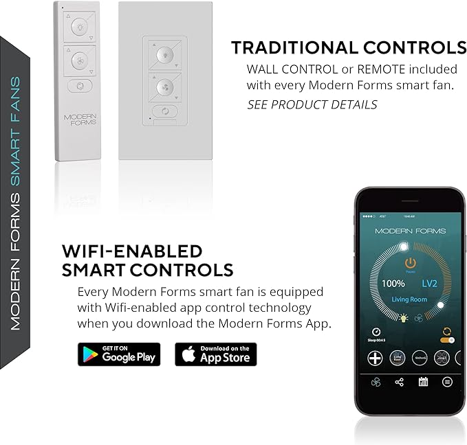 Skylark Smart Indoor and Outdoor 3-Blade Flush Mount Ceiling Fan 54in Satin Brass Black Adjustable CCT 2700K-3000K-4000K-5000K LED Light Kit and Remote Control works with Alexa and iOS or Android App