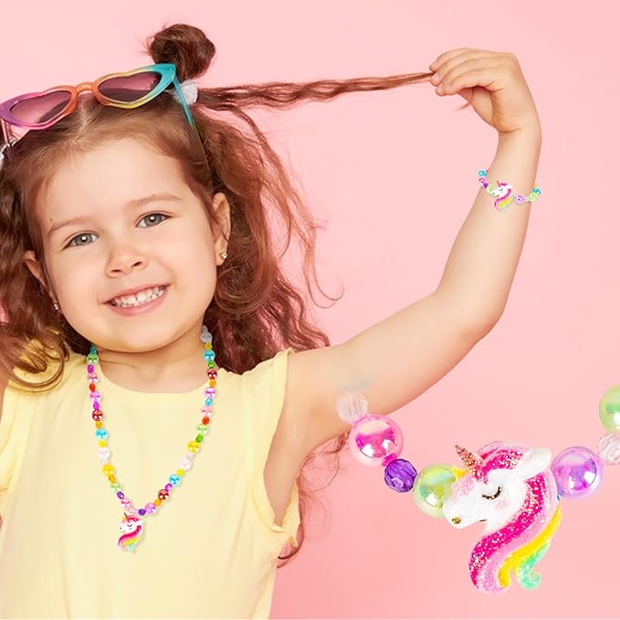 Unicorns Gifts for Girls 5 6 7 8 9 10+,Kids Unicorn Toys Set with Light Up Star Pillow/Headband/Eye Mask/Water Bottle/Pencil Case/Diary Birthday Gifts