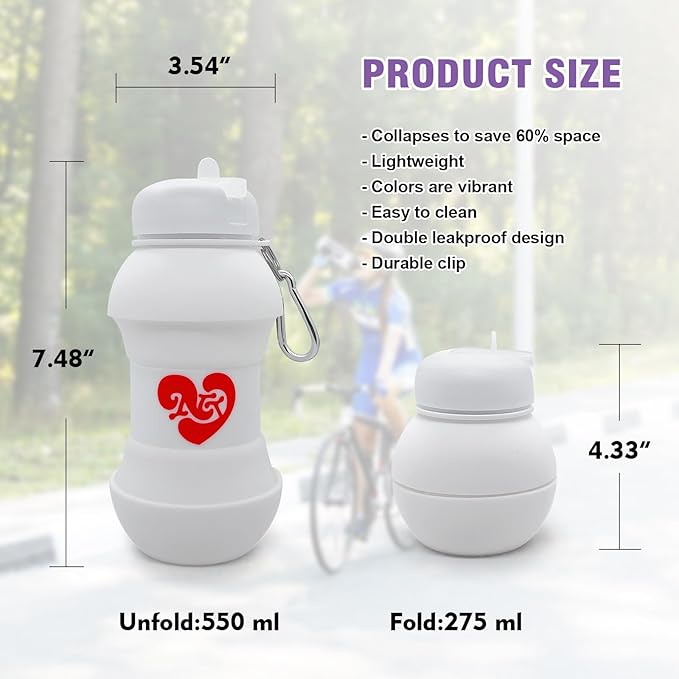 TOTU 20oz Water Bottle BPA Free, for Travel, Sports, Gym, Camping, Hiking, All Essentials