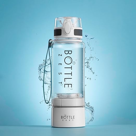 Hydrogen Water Bottle Generator Flip-Top, 380ML, 3000 PPB, SPE PEM Tech, 2-in-1 Tumbler w/Lid, BPA Free, Odorless & Chlorine-Free