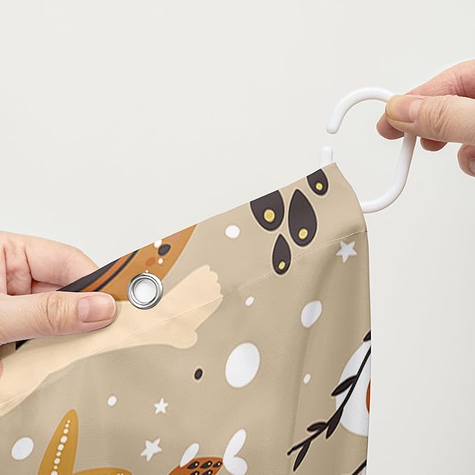 AILONEN Mermaid Shower Curtain,Octopus Whale Retro Mermaid Bath Curtain,Ocean Beach Polyester Waterproof for Bathroom,72" W*84" H with 12 Plastic Hooks