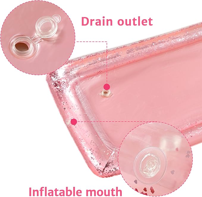 HBlife 2 PCS Inflatable Serving Bar, Inflatable Buffet Cooler for Outdoor Party, BBQ, Luau, Salad Ice Tray Food Drink Containers with Drain Plug and 1 Hand Air Pump,