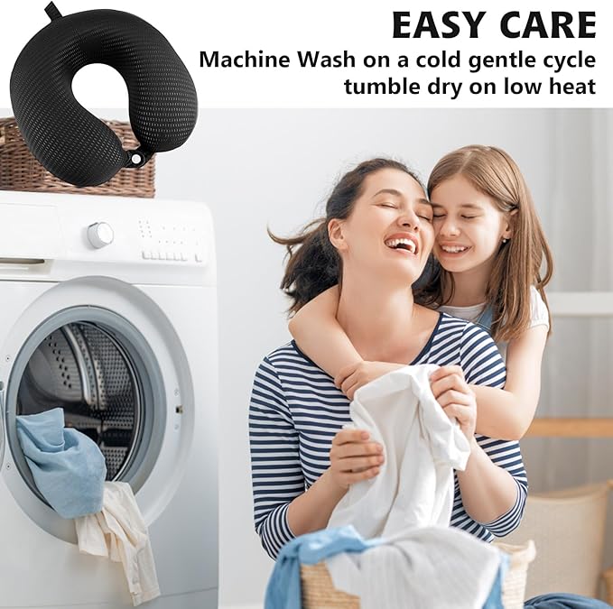 Neck Pillow Replacement Cover Travel U Neck Pillow Case Cover Travel Neck Pillow Cover Pillow, U Shaped Neck Pillow Washable Cover, Airplane Pillow Cover (Only Pillow Covers, no Filler)