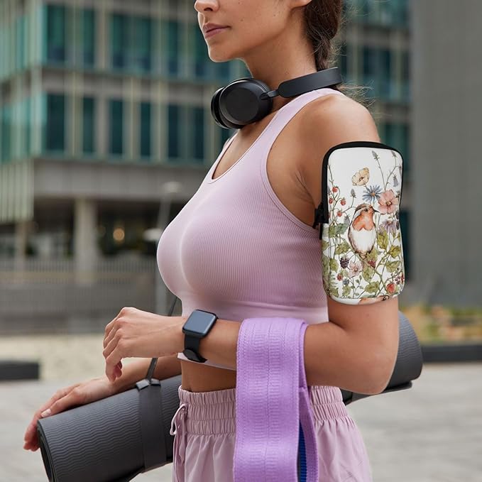 Water Bottle Pouch for Stanley Cup 40oz 30oz,Personalized Gym Purse for Men Women, Tumbler Pouch with Versatile Pocket Water Bottle Bag for Cards, Keys, Phone Botanical Leaf