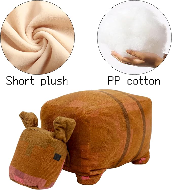 Plush Armadillo Plush Stuffed Toy Soft Throw Pillow Decorations for Video Game Fans, Kids Birthday Party Favor Preferred Gift for Holidays