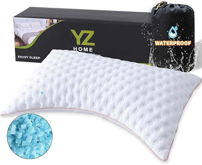 Pillow for Side and Back Sleepers Side Sleeper Pillow for Neck and Shoulder Pain Side Sleeper Bed Pillows Queen Size with Adjustable Shredded Memory Foam Filling