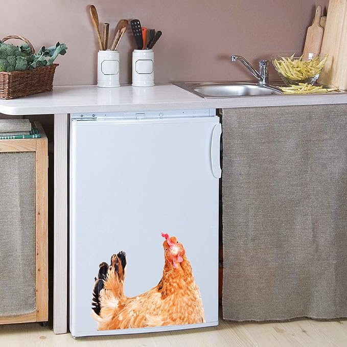 Chicken Wall Decals Peel and Stick Funny Hen Wall Sticker Funny Wall Decals for Kitchen Bedroom Playroom Game Room Farm Barn Funny Stickers Gift for Room Decor