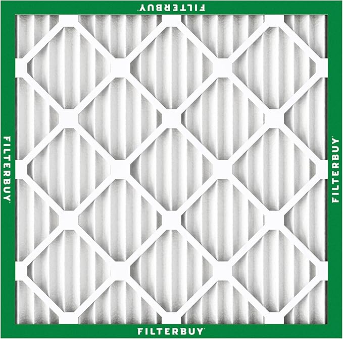 Filterbuy 18x18x1 Air Filter MERV 8 Dust Defense (6-Pack), Pleated HVAC AC Furnace Air Filters Replacement (Actual Size: 17.75 x 17.75 x 0.75 Inches)