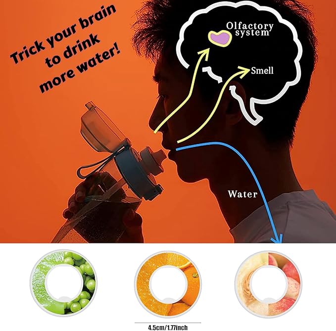 Fruit Scent Pods for Water Bottle Flavor Pod Water Bottles Caps Fruits Scent Sports Water Cup Rings Outdoor Sport