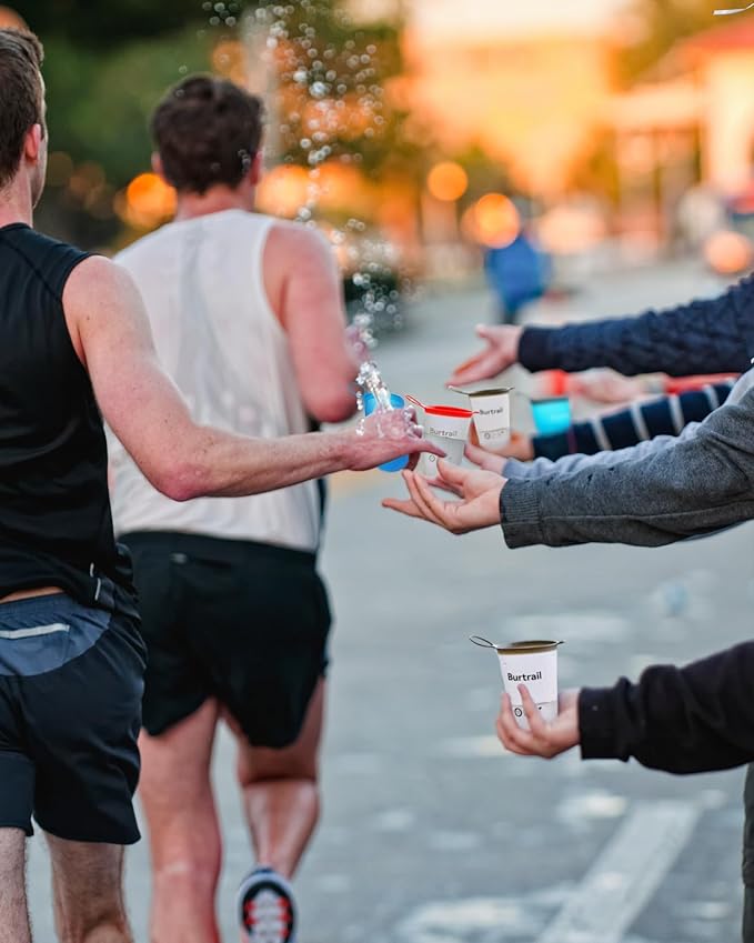 Collapsible Running Water Cup,Ultralight Reusable Cup Running for Ultramarathon,Ultrarunning,Backpacking,Camping-BPA Free,200 ml/6.8 oz-2Pack,White