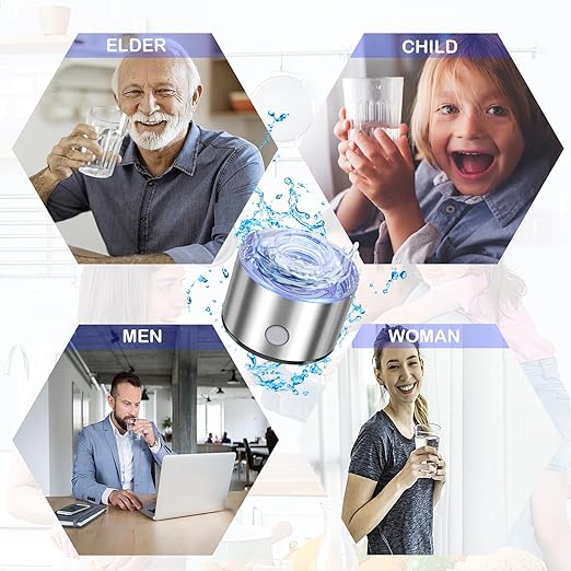 Hydrogen Water Bottle, 420ML Hydrogen Water Bottle Generator with SPE Pem Technology,3min Electrolysis Hydrogen Water Machine,Portable Hydrogen Water Generator for Office, Travel, Sports and Daily.