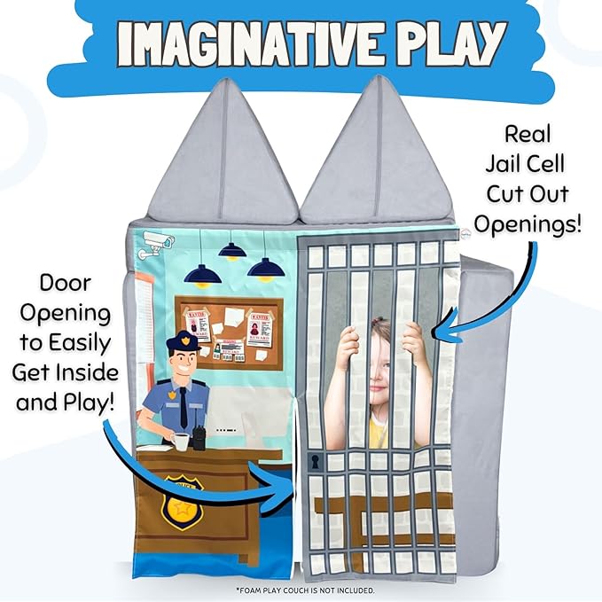 Play Panel for Childrens Foam Sofa Kids Couch (Police)