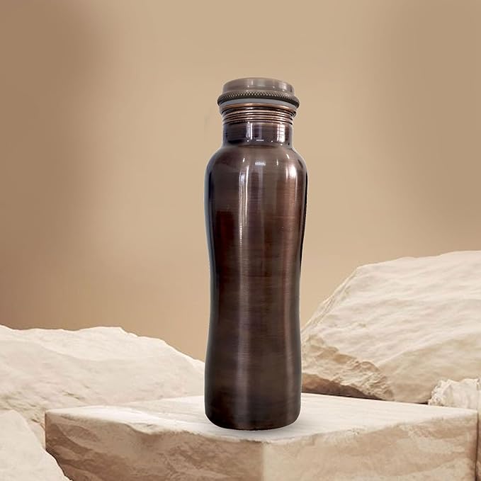 Sea Creature Printed Copper Water Bottle - Leak Proof Ayurvedic Drinkware Copper Vessel for Sports, Gym, Outdoors, Yoga, Office (Design 22)