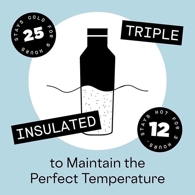 Corkcicle Sport Canteen Insulated Tumbler, Multicolor, 20 oz – Reusable Water Bottle Keeps Beverages Cold for 25 Hours & Hot 12 Hours – Cupholder Friendly Tumbler with Screw-On Cap