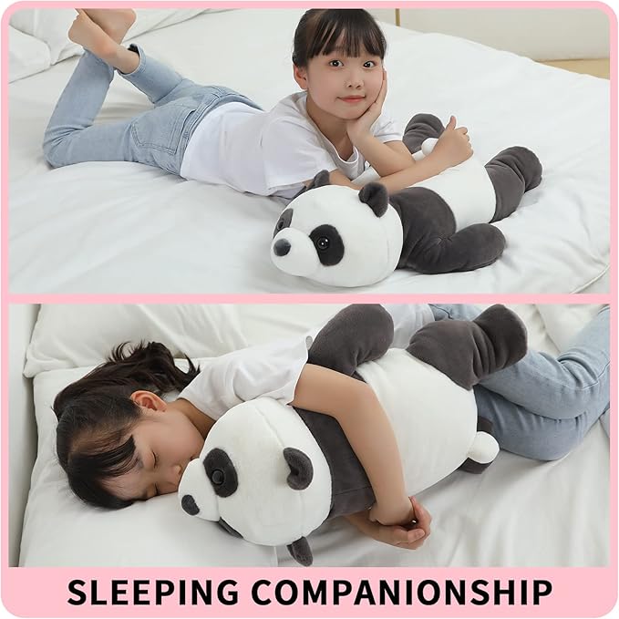 24" Cute Giant Panda Bear Plush Soft Hugging Body Pillow,Large Panda Stuffed Animals Toy Doll Gift for Kids,Girls and Boy,Birthday,Easter