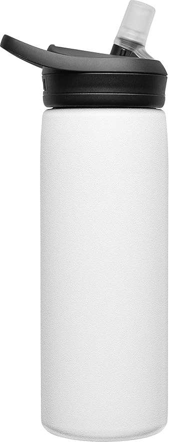 CamelBak eddy+ Water Bottle with Straw 20oz - Insulated Stainless Steel, White