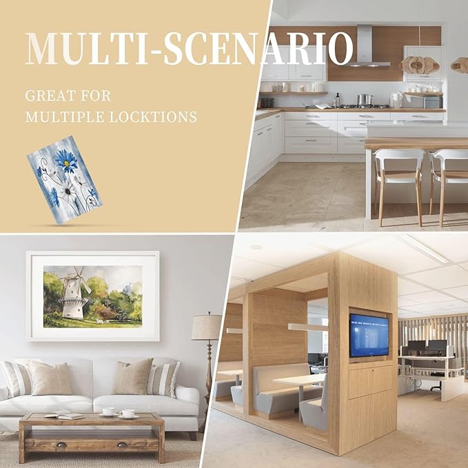 Rustic Teal Blue Daisy Floral Farmhouse 1 Gang Light Switch Covers No Device Wall Plate Decorative Blank Switchplate Electrical Faceplate for Country Bathroom Bedroom Decor