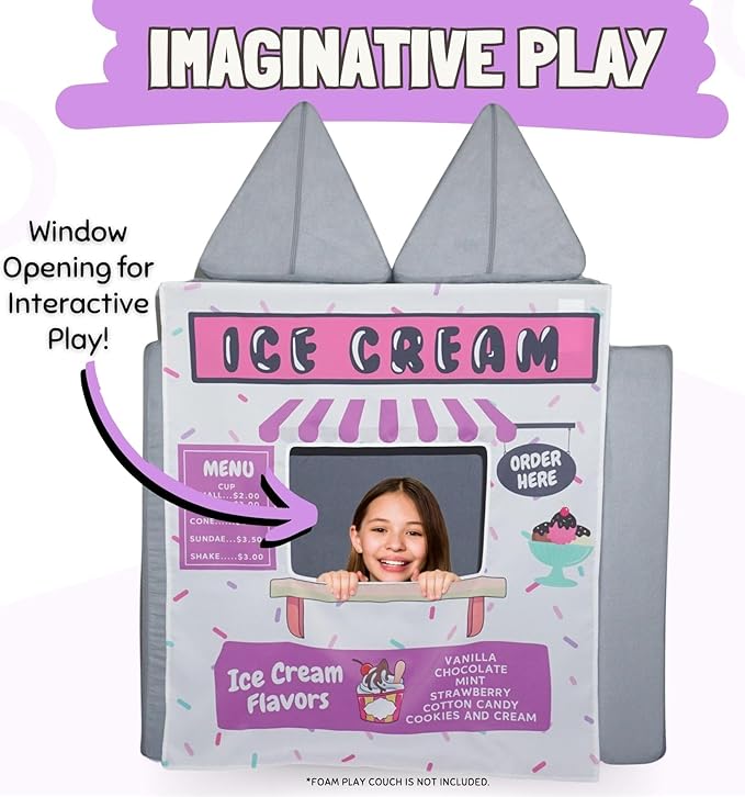 Play Panel for Childrens Foam Sofa Kids Couch (Ice Cream Store)