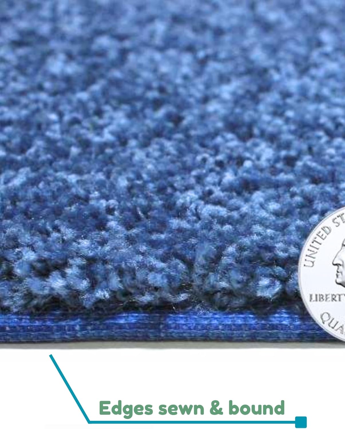 KOECKRITZ Soft and Colorful Kids Classroom Area Rugs (Passes Flammability Pill Test) Many Sizes and Bright Colors to Select from (11' x 11', Royal)