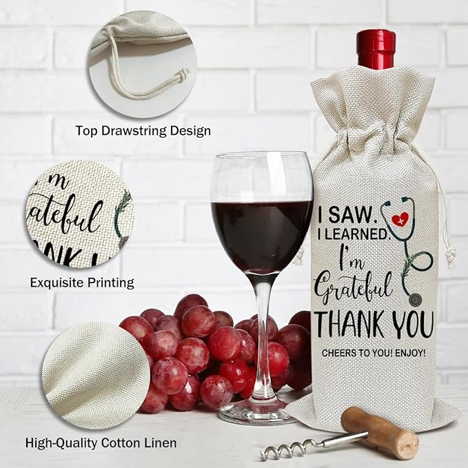 Retirement Wine Bag, Farewell Gifts Retirement Gifts for Women Men Coworkers Colleagues Grandpa Grandma, Party Favor Wine Champagne Gift Bag With Drawstring -16