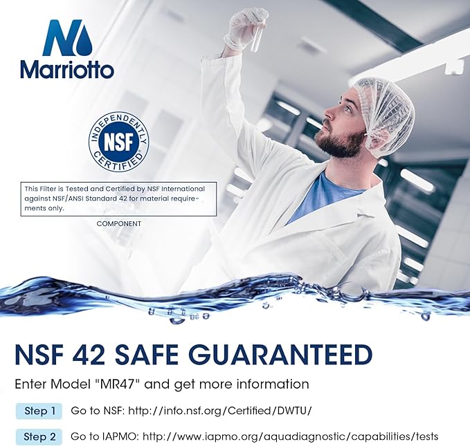 MARRIOTTO Compatible with PUR® water filter replacement, Pur filter replacement faucet compatible with All PUR®, RF9999® and RF-3375, Pur filter replacement faucet, 6 Pack