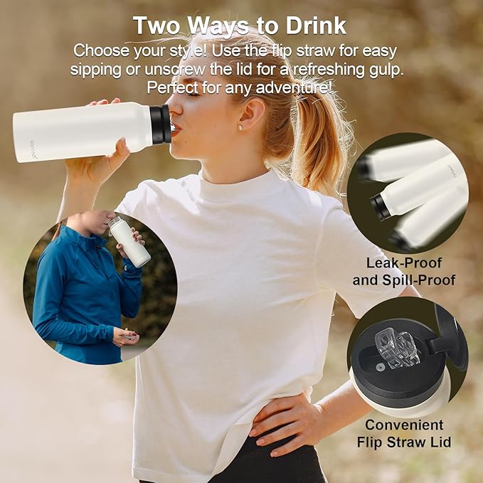 Insulated Water Bottle with Magnetic Phone Holder Compatible with MagSafe and iPhone, Stainless Steel Water Bottle Phone Mount For Sports Travel School, Hot 12H Cold 24H, 24oz (Red)