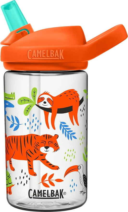 CamelBak Eddy+ 14oz Kids Water Bottle with Tritan Renew – Straw Top, Leak-Proof When Closed - Limited Edition Colors