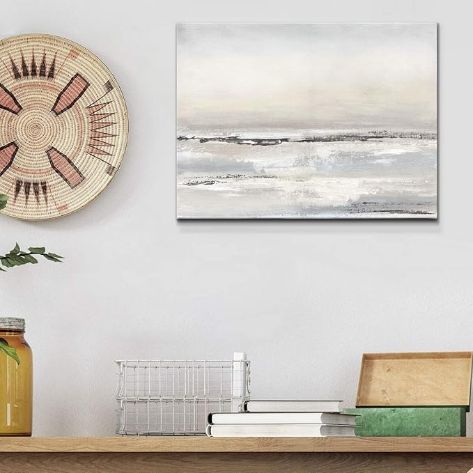 Renditions Gallery Canvas Nature Wall Art Modern Decorations Paintings Serene Winter Snow Glam Romantic Abstract Minimalist Artwork Prints for Bedroom Office Kitchen - 8"x12" LT33