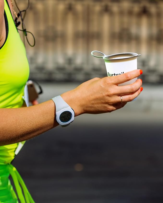 Collapsible Running Cup,Ultralight Protable Running Water Cup for Trail Running,Ultramarathon,Backpacking,Camping-BPA Free,200 ml/6.8 oz-2Pack, SkyBlue & White