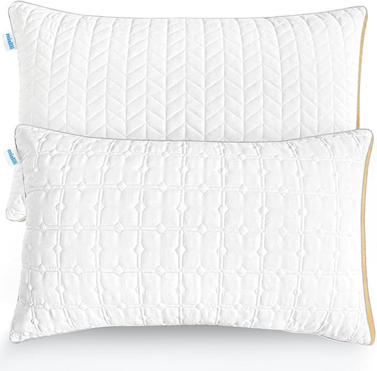 mislili King Size Pillows Set of 2, Hotel Quality Bed Pillows for Sleeping, Pillows King Size Set of 2 Support & Comfortable, Down Alternative King Pillows for Back, Stomach or Side Sleepers