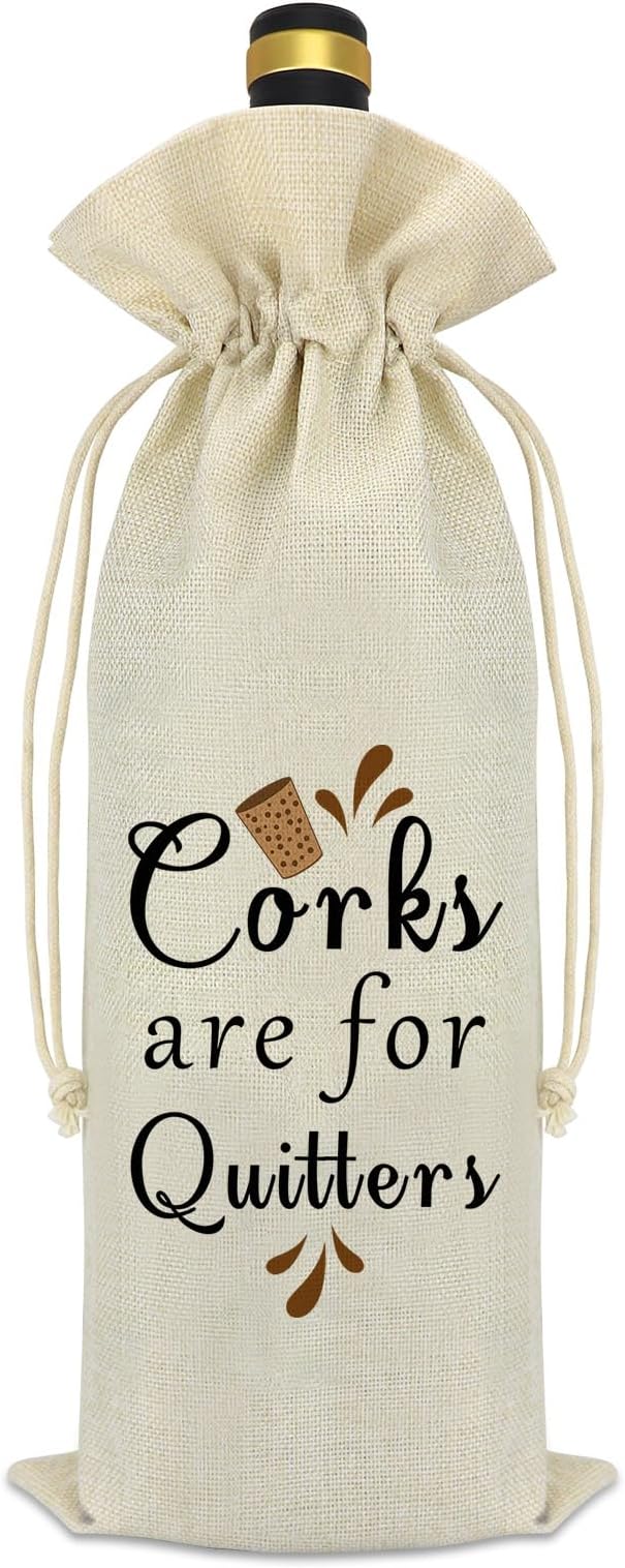 Coworker Leaving Gift Wine Lover Wine Bag Friends Friendship Gifts Going Away Goodbye Farewell Gift Wine Gift for Wine Lover Retirement Gift for Women Men Dad Uncle Reusable Wine Bags with Drawstrings