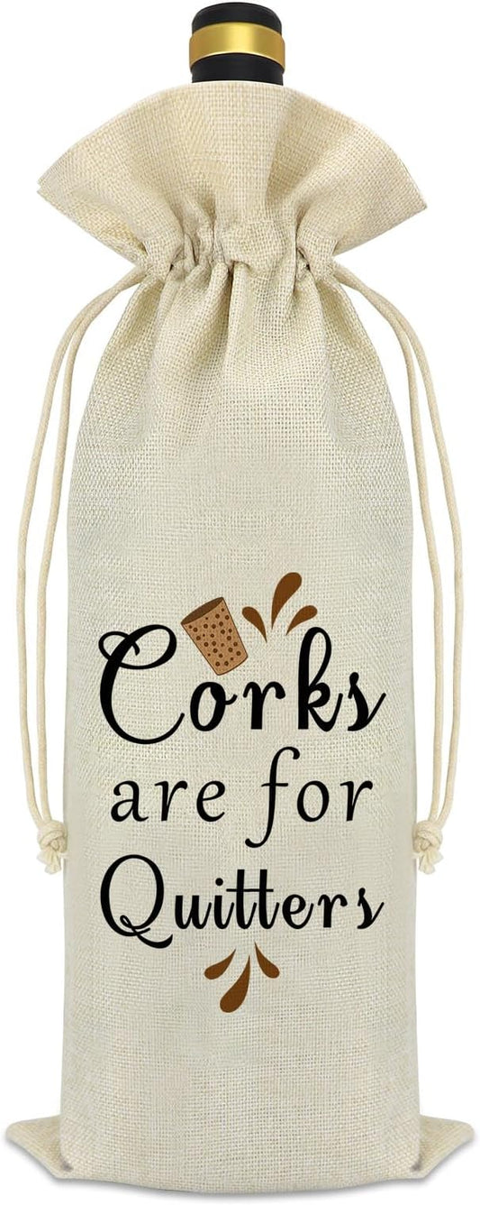 Coworker Leaving Gift Wine Lover Wine Bag Friends Friendship Gifts Going Away Goodbye Farewell Gift Wine Gift for Wine Lover Retirement Gift for Women Men Dad Uncle Reusable Wine Bags with Drawstrings