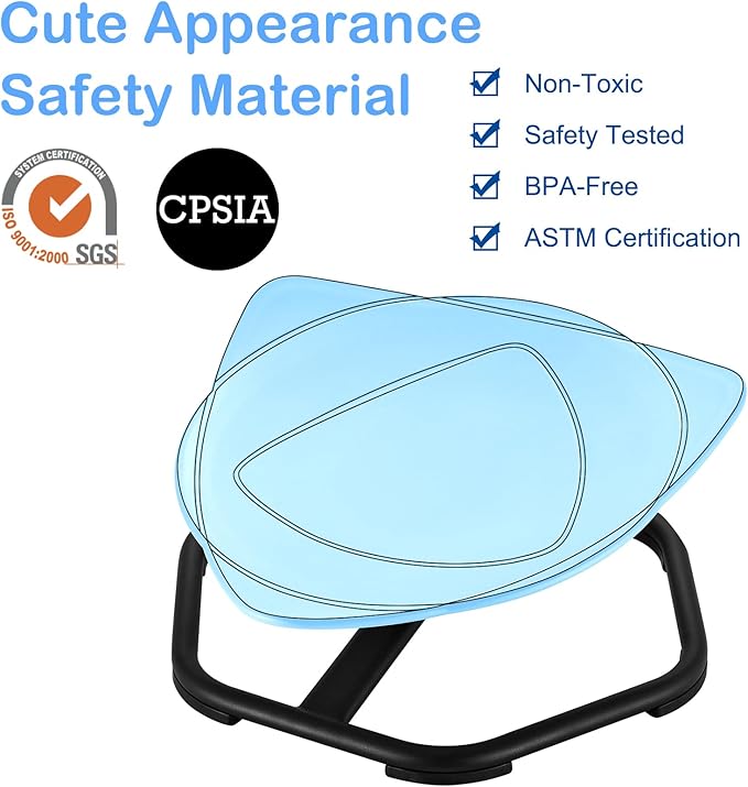 Spinning Sensory Chair, Shield Modeling Sensory Spinning Chair for Kids, Playing Like Captain America Sensory Toys for ADHD and Autism