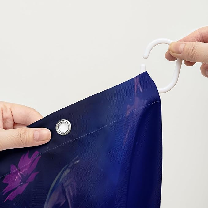 AILONEN Beautiful Butterfly Shower Curtain for Kids Girls Boys, Colorful Butterfly with Flower Bath Curtains for Bathroom,Boho Style Natural Plants Shower Curtain Set with Hooks,72" W*84" H